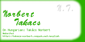 norbert takacs business card