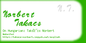 norbert takacs business card